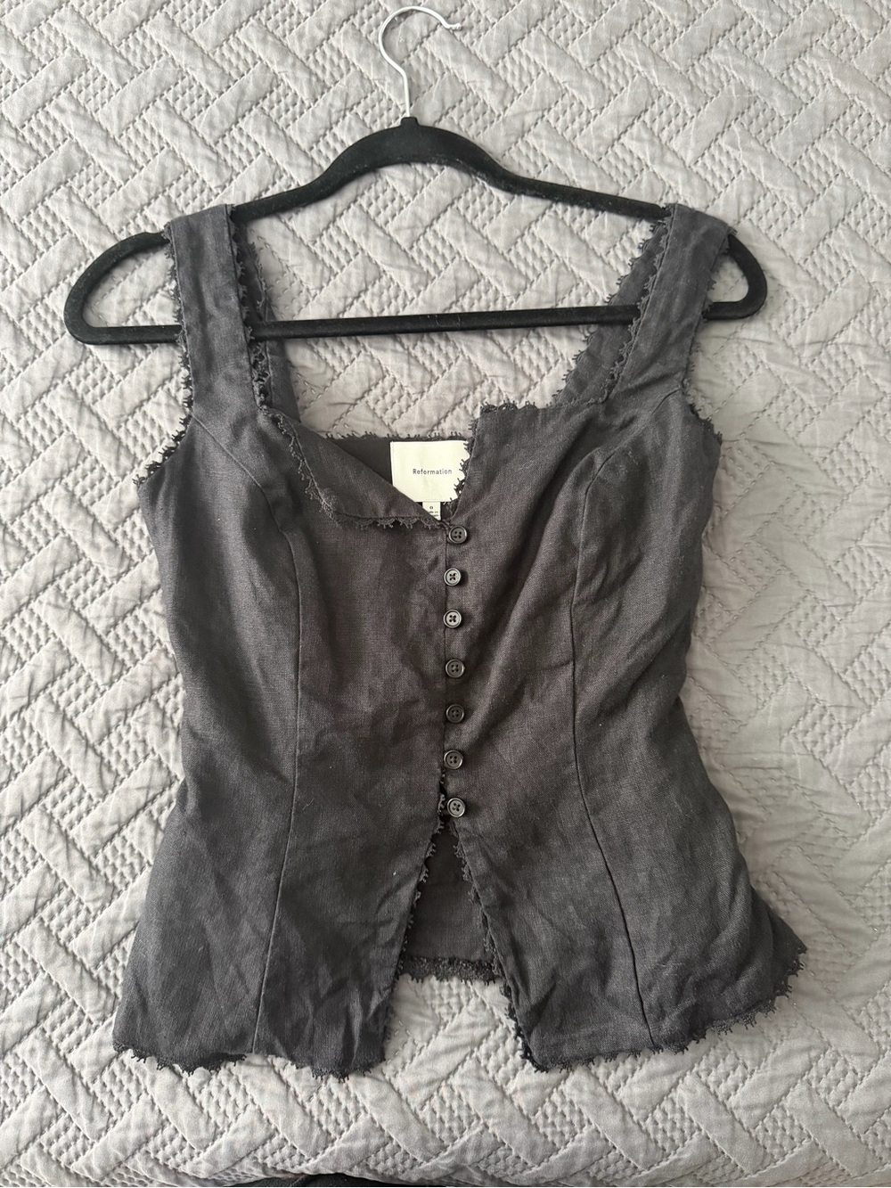 Reformation viola linen top
